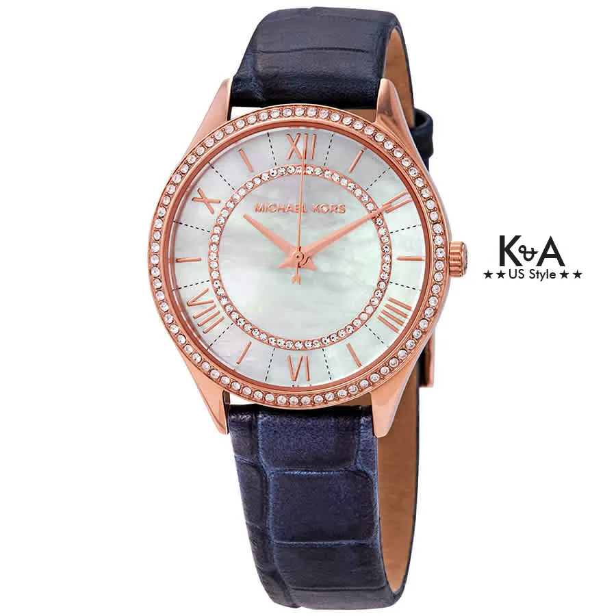 Đồng hồ Michael Kors MK3892 vàng hồng đính đá cho nữ